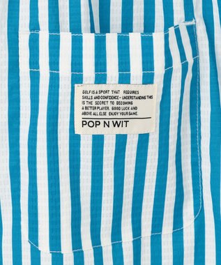 PW CIRCULUS 【高通気 / 軽撥水 / 軽量のDotAir 使用】【WOMEN】ストライプ柄ワンピ サックスブルー系2