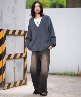 WEGO 【ユニセックス着用ITEM/MLサイズ展開】クロップドカーディガン ブルーその他