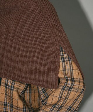 Green Parks フードマフラー＋ケープニット Dark Brown