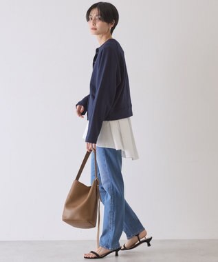 AMERICAN HOLIC リングドットボタンカーディガン Dark Navy