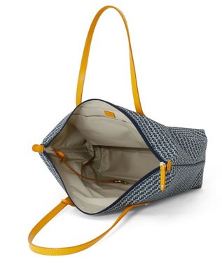 airlist 【日本製・A4対応】トートバッグ (L)  RIBBON リボン ネイビー × イエロー