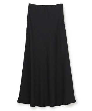 uncrave ライトダブルサテン バイアススカート ブラック