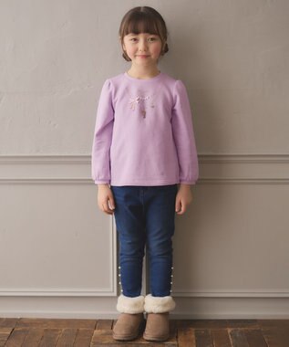 ANY KIDS 【らくっトレーナー】裏毛 ネックレス トレーナー ラベンダー