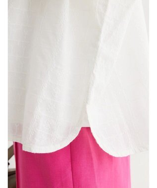 Green Parks Ｉ　ＳＥＴ２点　刺繍７分袖ブラウス＋タンクトップ Off White