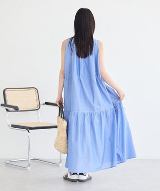 earth music&ecology ギャザーノースリーブワンピース Off White
