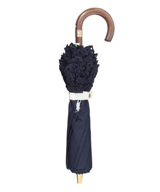 MOONBAT 【遮光/晴雨兼用日傘】POLO RALPH LAUREN（ポロラルフローレン） 折りたたみ日傘 エンブフリル 遮熱 UV ネイビーブルー