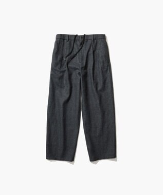 ATON LINEN WOOL TWILL | ルーズフィットパンツ - UNISEX CHARCOAL GRAY