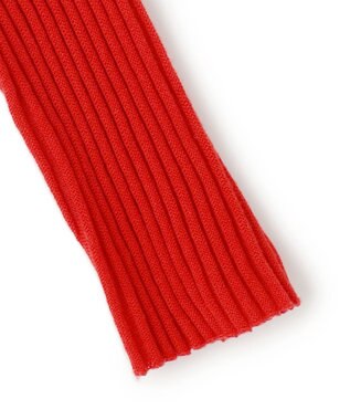 uncrave シアーストライプニット タートルトップス レッド