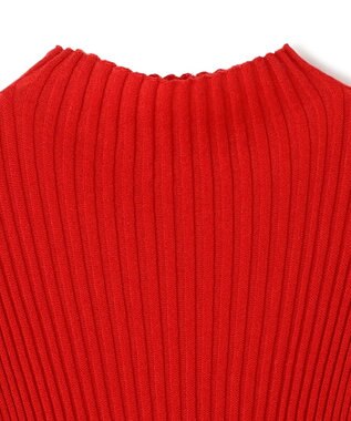 uncrave シアーストライプニット タートルトップス レッド