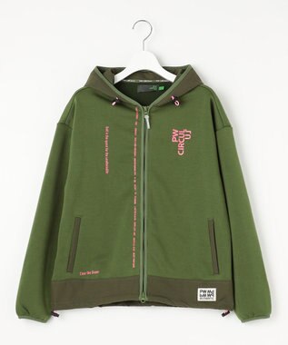 PW CIRCULUS 【WOMEN】裏毛ジップアップフーディー カーキ系