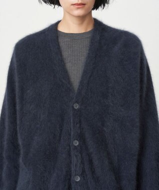 ATON ROYAL FUR CASHMERE | オーバーサイズカーディガン NAVY