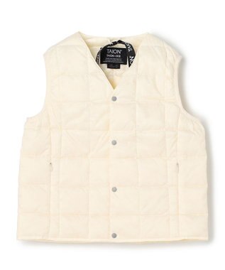 UNFILO 【120-150cm】TAION Vネック ダウンベスト(UNISEX) オフホワイト