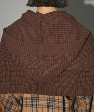 Green Parks フードマフラー＋ケープニット Dark Brown