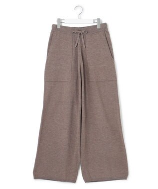 J.PRESS YORK STREET 【WOMEN】ANTI PILLING WOOL ニットワイドパンツ ブラウン系