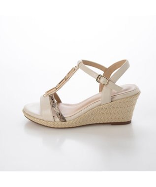 Riz raffinee <Riz raffinee>ウェッジヒールTストラップサンダル ベージュ