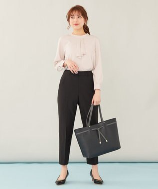 ANY SIS 【洗える】ボウタイ ブラウス ローズグレー