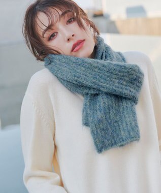 Tiaclasse リブ編みマフラー ミント