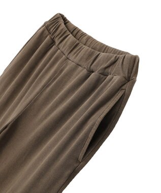 earth music&ecology ピグメントリブフレアパンツ Brown