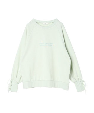 earth music&ecology 袖レースアップウラケプルオーバー Mint
