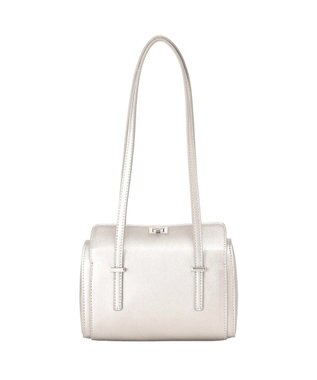 YECCA VECCA フェイクレザーミニボストンバッグ Silver