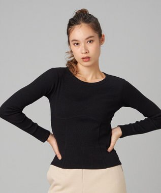 Chacott Chacott BALANCE ホリデーラメロングスリーブTシャツ ブラック