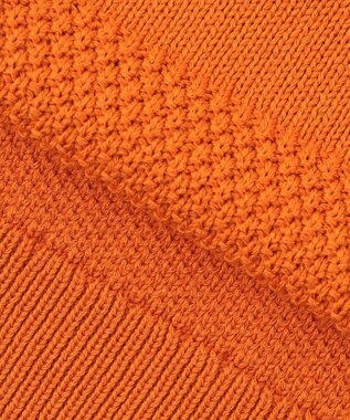 自由区 【洗える】コットンポリミドルゲージ ニット オレンジ