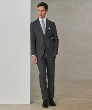 GOTAIRIKU 通年素材【横伸度15％のストレッチ】タスマニア100% SUPER120'sスーパーストレッチ トロピカルスーツ ライトグレー系8