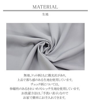 Tiaclasse 【洗える】女性らしさ引き立つリボン袖ギャザーワンピース サックスグレー