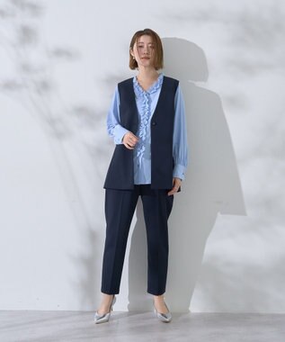 YECCA VECCA ノーカラージレ Navy