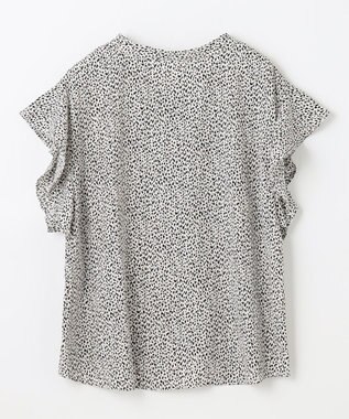 ANY L 【洗濯機可能】マットビンテージサテンブラウス オフランダムドット