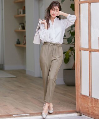 ANY SIS 【美人百花6月号掲載】やみつキレイ パンツ ライトカーキ