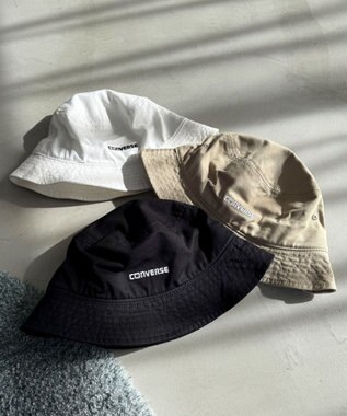WEGO 【ユニセックス着用ITEM】CONVERSE　TWILL　NEW　LOGO　BUCKETHAT ベージュ