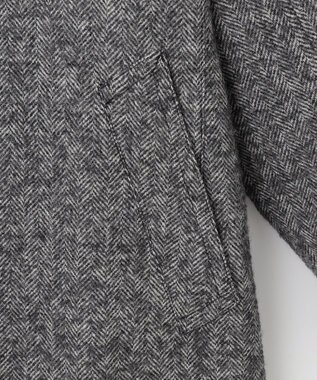 JOSEPH ABBOUD 【軽量/JAPANファブリック】アルパカヘリンボン ステンカラー コート ライトグレー系7