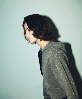 GRACE CONTINENTAL ラメニットパーカー ブラウン