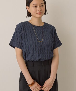 AMERICAN HOLIC ポコポコ半袖プルオーバー Navy