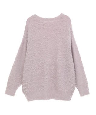 earth music&ecology モヘヤライクレースニット Lavender