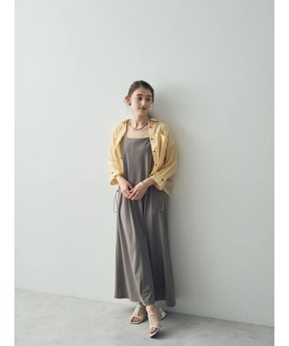 YECCA VECCA 【2点SET】シアーシャツ×Aラインキャミワンピース Yellow