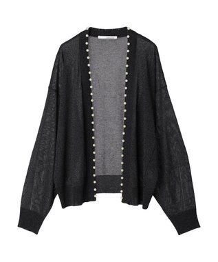 Green Parks ・ＥＬＥＮＣＡＲＥ　ＤＵＥパールツキシアーカーディガン Black