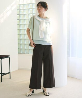 UNFILO L フロスティコットン  クロップド  カーディガン オフ