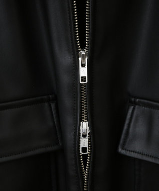 Green Parks フェイクレザージャケット Black