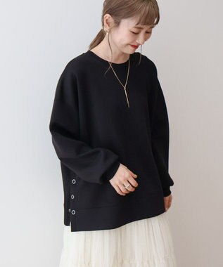 AMERICAN HOLIC クルーネックサイドドットポンチプルオーバー Gray Beige