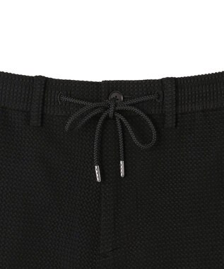 JOSEPH HOMME 【オリジナル素材 /ウエストゴム仕様】ライトタックジャージー  ドロスト付テーパードパンツ / PEGG CONVERTIBLE ブラック系