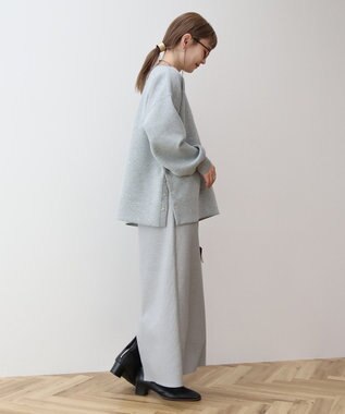 AMERICAN HOLIC クルーネックサイドドットポンチプルオーバー Gray Beige