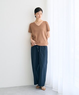 YECCA VECCA Vネックドルマンニット Camel