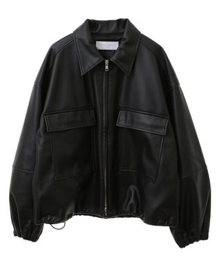 Green Parks フェイクレザージャケット Black