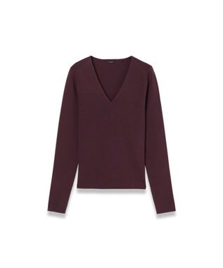 JOSEPH 【洗える】シルクストレッチVネックトップ Maraschino