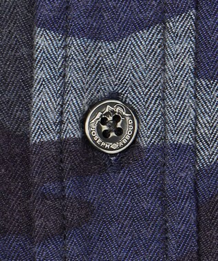 JOSEPH ABBOUD MOUNTAIN 【UNISEX】JOEコットンカモフラージュ シャツ ネイビー系7