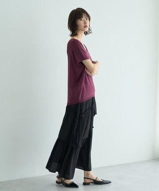 YECCA VECCA Vネックドルマンニット Camel