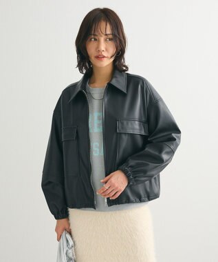 Green Parks フェイクレザージャケット Black