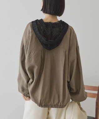 AMERICAN HOLIC Vネックドルマンブルゾン Mocha